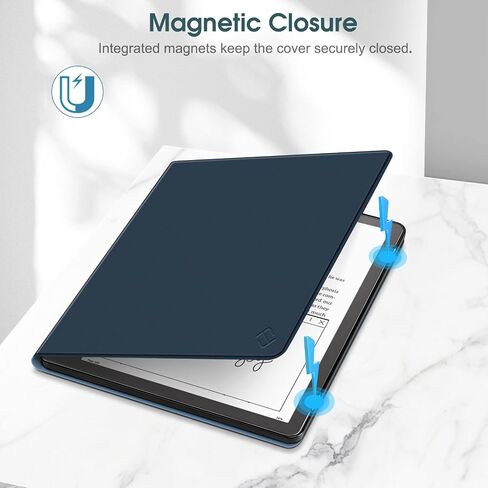 Fintie Slimshell Case for 10.2" Kindle Scribe 2024/2022, Composition Book | Slim Lightweight Book Folio Cover, Premium PU Leather Hard Back Shell, Pen Holder, Magnetic Closure, Auto Wake/Sleep in Kuwait