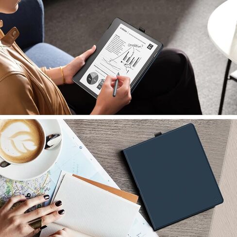 Fintie Slimshell Case for 10.2" Kindle Scribe 2024/2022, Composition Book | Slim Lightweight Book Folio Cover, Premium PU Leather Hard Back Shell, Pen Holder, Magnetic Closure, Auto Wake/Sleep in Kuwait