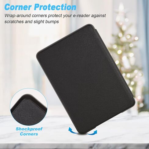 DMLuna Case for All-New Kindle (11th Generation 2022 Release), Ultra Thin and Lightweight Smart Protective Durable Premium PU Leather Cover with Auto Sleep Wake Function, Almond Blossom in Saudi Arabia