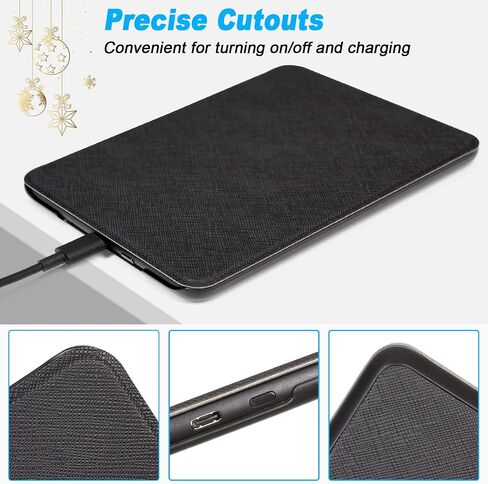 DMLuna Case for All-New Kindle (11th Generation 2022 Release), Ultra Thin and Lightweight Smart Protective Durable Premium PU Leather Cover with Auto Sleep Wake Function, Almond Blossom in Saudi Arabia