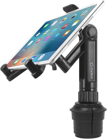 Cellet Universal Smartphone 360 Adjustable Cup Holder Mount, Hands Free Automobile Cradle Compatible with Apple iPhone Xs Max XR 8 Plus, Galaxy S10 S10e S10Plus, S9 S9Plus Note 9, GPS (13in Neck) in Saudi Arabia
