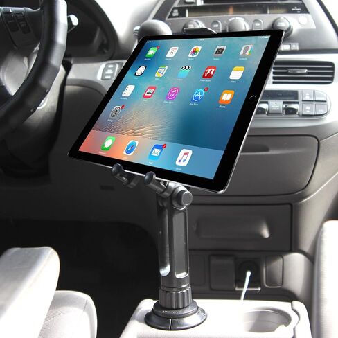 Cellet Universal Smartphone 360 Adjustable Cup Holder Mount, Hands Free Automobile Cradle Compatible with Apple iPhone Xs Max XR 8 Plus, Galaxy S10 S10e S10Plus, S9 S9Plus Note 9, GPS (13in Neck) in Saudi Arabia