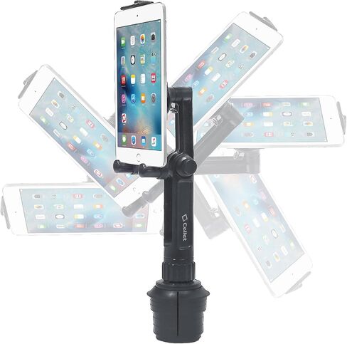 Cellet Universal Smartphone 360 Adjustable Cup Holder Mount, Hands Free Automobile Cradle Compatible with Apple iPhone Xs Max XR 8 Plus, Galaxy S10 S10e S10Plus, S9 S9Plus Note 9, GPS (13in Neck) in Saudi Arabia
