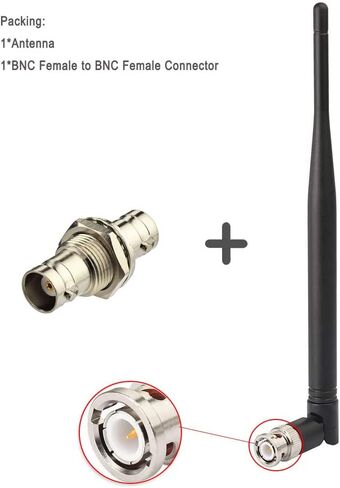 UHF 433MHz هوائي BNC موصل ذكر للهواة المحمولة وراديو لحم الخنزير استقبال الماسح الضوئي مع محولات الموصل in Saudi Arabia