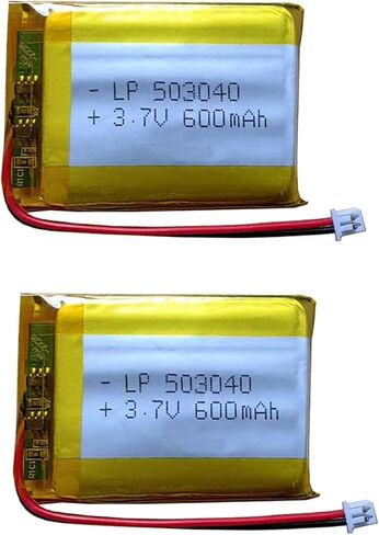 AOLIKES 600mAh 503040 Lipo Battery for Cozmo Vector Robot, SkyBell HD Video Doorbell,Dash Camera GPS Driving Recorder Sena SPH10 Headset Battery Replacement 2Pack in Saudi Arabia