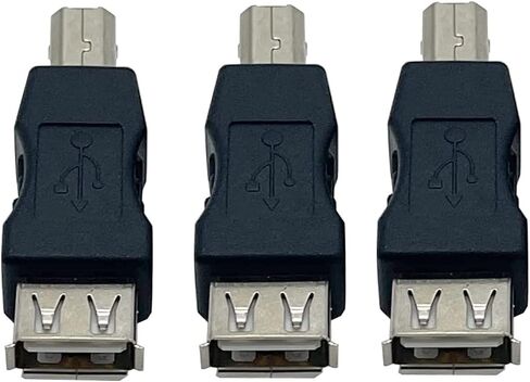 Traovien USB 2.0 A Female to USB B Print Male Adapter Converter USB AF/BM Adapter 3 PCS in Saudi Arabia