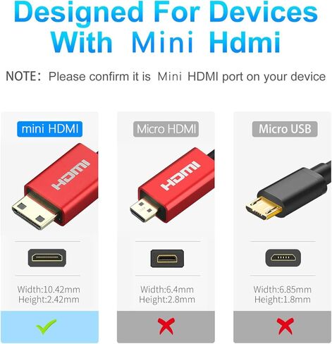 كابل Rulykar قصير 8K HDMI 2.1 بطول 1.0FT/0.3M، سرعة فائقة 48 جيجابت في الثانية، سلك HDMI رفيع للغاية Φ2.5 مم، 8K@60هرتز، 4K@120هرتز، HDR ديناميكي، eARC، متوافق مع GH5S، PS5، شاشة Xbox One، الكمبيوتر الشخصي و اكثر… in Kuwait