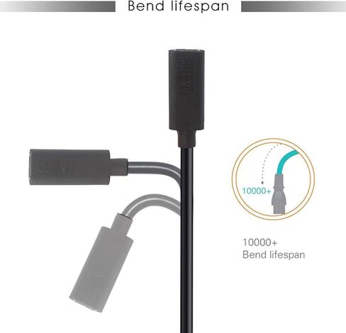 كابل طاقة QIUCABLE من النوع C إلى DC - قابس USB-C بطول 3 أقدام 12 فولت إلى كابل شحن ذكر DC 5.5 × 2.1 مم، قم بتوصيل بنك الطاقة USB-PD لتشغيل أي جهاز 12 فولت، مع محولات محول DC لجهاز التوجيه CCTV LED in Saudi Arabia