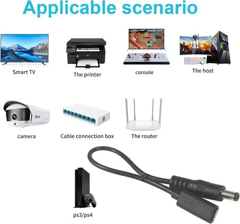 كابل طاقة QIUCABLE من النوع C إلى DC - قابس USB-C بطول 3 أقدام 12 فولت إلى كابل شحن ذكر DC 5.5 × 2.1 مم، قم بتوصيل بنك الطاقة USB-PD لتشغيل أي جهاز 12 فولت، مع محولات محول DC لجهاز التوجيه CCTV LED in Saudi Arabia