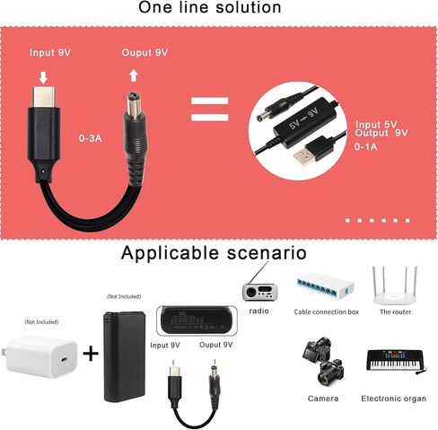 كابل طاقة QIUCABLE من النوع C إلى DC - قابس USB-C بطول 3 أقدام 12 فولت إلى كابل شحن ذكر DC 5.5 × 2.1 مم، قم بتوصيل بنك الطاقة USB-PD لتشغيل أي جهاز 12 فولت، مع محولات محول DC لجهاز التوجيه CCTV LED in Kuwait