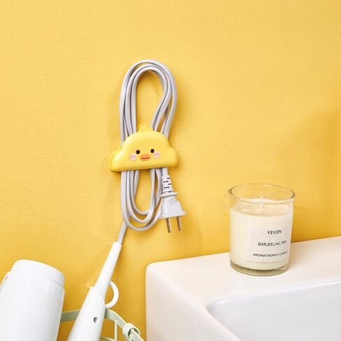 4 قطع من مشابك كابلات البطة للسلك، منظم مقابس كابلات المكتب على شكل سحابة بطة لطيفة لجميع اجهزة الكمبيوتر والشحن الكهربائي والماوس في المكتب والغرفة والمطبخ in Kuwait