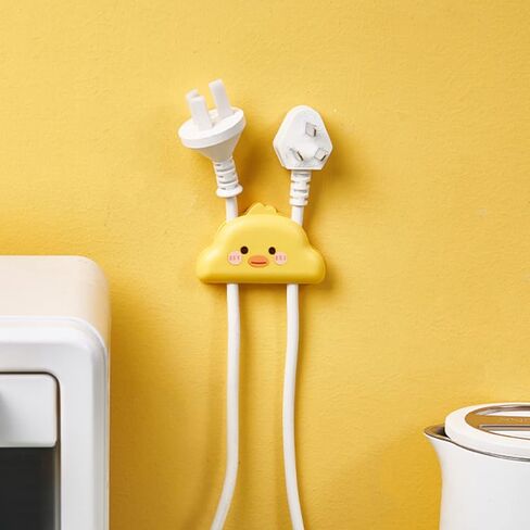 4 قطع من مشابك كابلات البطة للسلك، منظم مقابس كابلات المكتب على شكل سحابة بطة لطيفة لجميع اجهزة الكمبيوتر والشحن الكهربائي والماوس في المكتب والغرفة والمطبخ in Kuwait