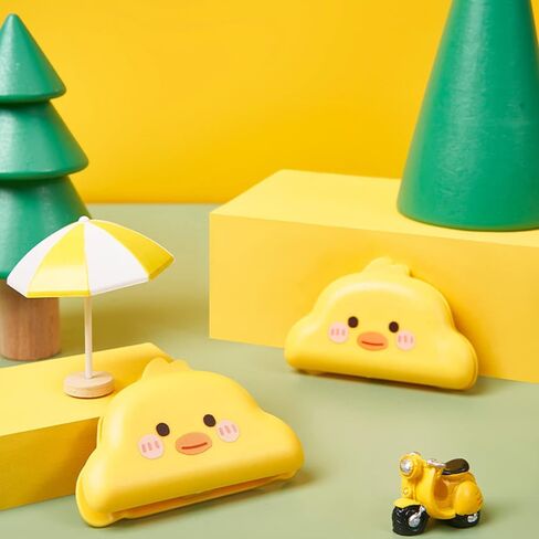 4 قطع من مشابك كابلات البطة للسلك، منظم مقابس كابلات المكتب على شكل سحابة بطة لطيفة لجميع اجهزة الكمبيوتر والشحن الكهربائي والماوس في المكتب والغرفة والمطبخ in Kuwait