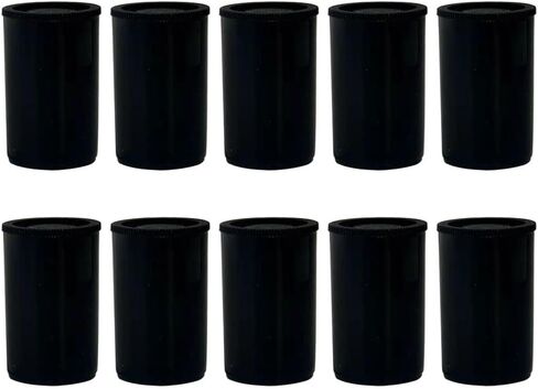 10 Pcs Plastic Film Canister Holder Empty Film Roll Case Camera Reel Containers Small Accessories Storage Organizer with Caps Black in Saudi Arabia