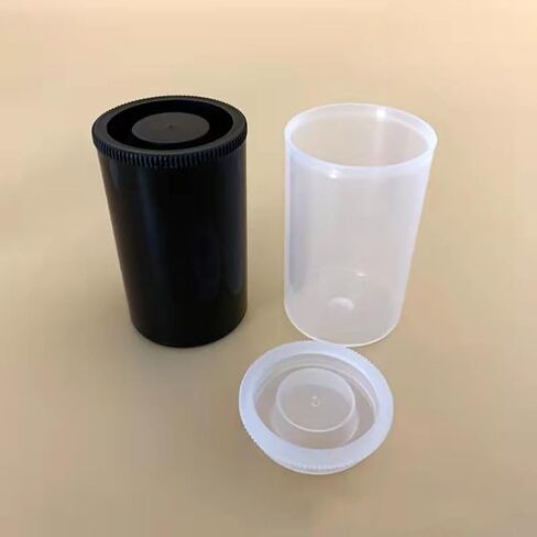10 Pcs Plastic Film Canister Holder Empty Film Roll Case Camera Reel Containers Small Accessories Storage Organizer with Caps Black in Saudi Arabia