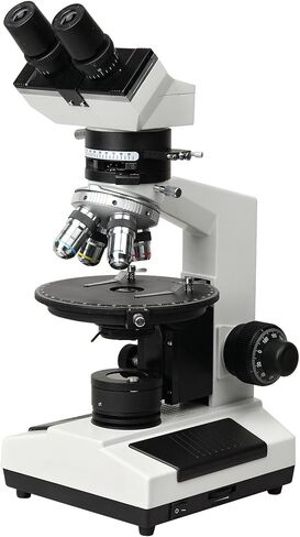 BestScope BS-5060T مجهر مركب ثلاثي العينيات مستقطب، عدسات WF10x، أهداف لونية خالية من الإجهاد، عدسة برتراند، تكبير 40x-400x، إضاءة هالوجين منقولة، مكثف آبي، غشاء قزحية، مرحلة مستديرة، 110 فولت in Kuwait