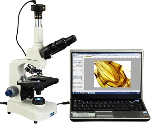 OMAX 40X-2000X Trinocular Compound Siedentopf LED Microscope with 10MP Digital Camera in Saudi Arabia