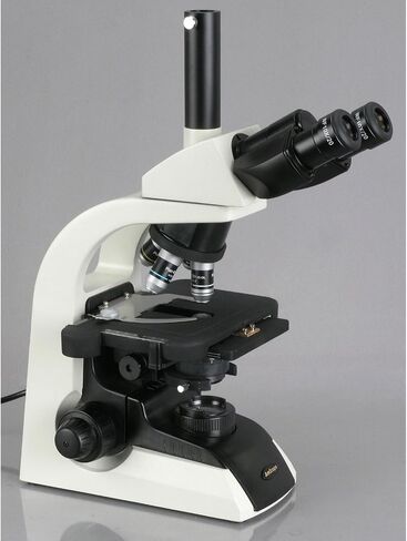 AmScope T650A مجهر مركب ثلاثي العينيات احترافي، تكبير 40X-1500X، عدسات WF10x وWF15x Widefield، أهداف خطة إنفينيتي، برايتفيلد، مكثف آبي، مرحلة ميكانيكية مزدوجة الطبقة in Saudi Arabia