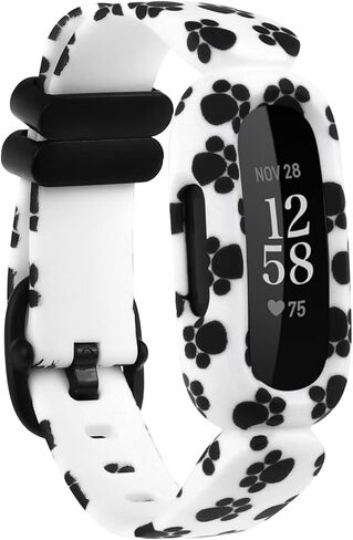 Compatible with Fitbit Ace 3 Bands for Kids, Soft Pattern Printed Floral Band Accessories Wristbands Replacement Bands for Fitbit Ace 3 Boys Girls in Kuwait