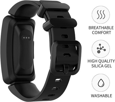 Compatible with Fitbit Ace 2 Bands for Kids 6+, Soft Silicone Bracelet Accessories Watch Band Repalcement Strap, Colorful Sport Wristbands for Fitbit Ace 2/ Inspire HR for Boys Girls in Kuwait