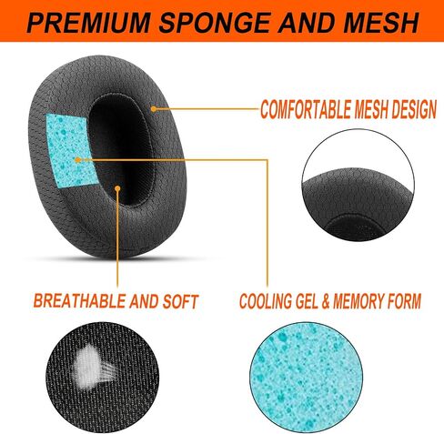 Replacement Ear Pads Cushion for Skullcandy Crusher EVO/ANC Hesh 3 -Black in Kuwait