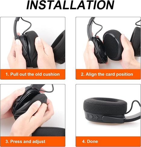 Replacement Ear Pads Cushion for Skullcandy Crusher EVO/ANC Hesh 3 -Black in Kuwait