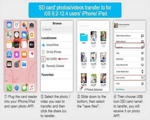 【معتمد من Apple MFi】قارئ بطاقات Lightning إلى SD لهاتف iPhone، عارض بطاقة SD لكاميرا ألعاب DESOFICON Trail، قارئ كاميرا Lightning إلى SD لهاتف iPhone 14 13 12 11 Pro Max XS XR X 8 iPad، التوصيل والتشغيل in Kuwait