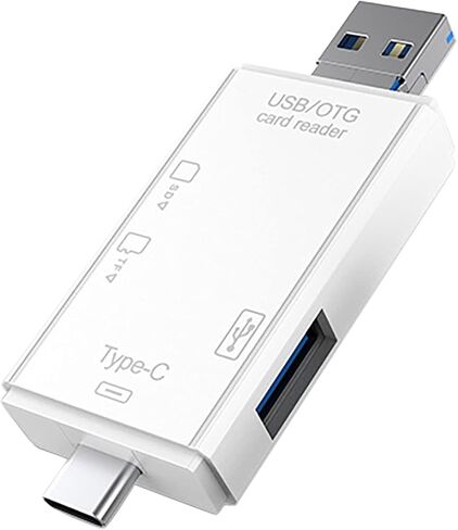 (2pieces) SD Card Reader 6 in 1 Micro USB Type C Portable Memory Card Reader for SD TF Cards Adapter with OTG Function for PC & Laptop & Smart Phones & Tablets (black) in Saudi Arabia