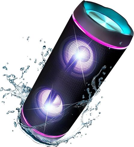 Kakobor Portable Bluetooth Speakers Portable Wireless Bluetooth Speakers 5.0, 40W Enhanced Bass Super Power, Colorful Lights, Suitable for Party, Travel, Home&Outdoors in Saudi Arabia