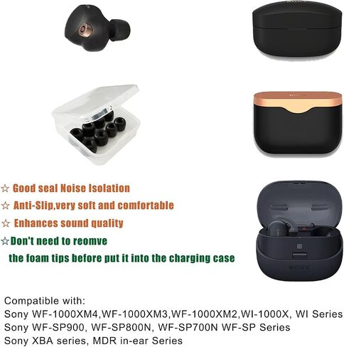 Memory Foam Tips for Sony WF-1000XM4/1000XM5 Replacement Earbuds Tips in Saudi Arabia