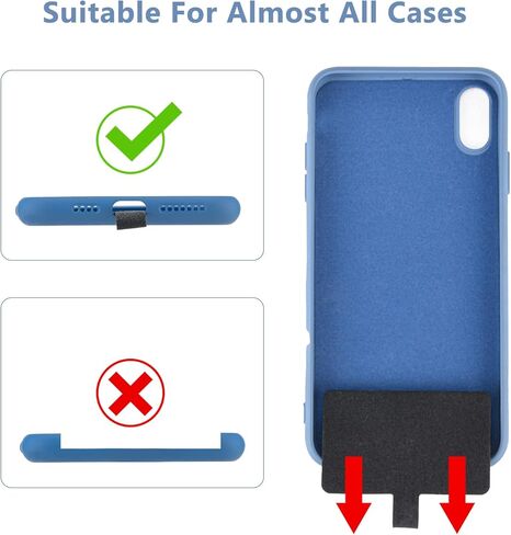 SUSSURRO 4 مجموعات من جرابات الهاتف مرساة وحبل قابل للتمدد وحزام معصم للهاتف الخلوي العالمي وحبل رقبة وحزام للرقبة في الهواء الطلق والمشي لمسافات طويلة والتزلج والتسلق متوافق مع iPhone Samsung معظم الهواتف الذكية in Kuwait