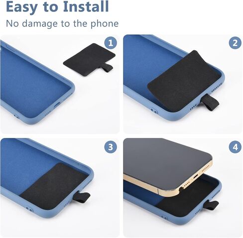 SUSSURRO 4 مجموعات من جرابات الهاتف مرساة وحبل قابل للتمدد وحزام معصم للهاتف الخلوي العالمي وحبل رقبة وحزام للرقبة في الهواء الطلق والمشي لمسافات طويلة والتزلج والتسلق متوافق مع iPhone Samsung معظم الهواتف الذكية in Kuwait