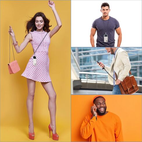 SUSSURRO 4 مجموعات من جرابات الهاتف مرساة وحبل قابل للتمدد وحزام معصم للهاتف الخلوي العالمي وحبل رقبة وحزام للرقبة في الهواء الطلق والمشي لمسافات طويلة والتزلج والتسلق متوافق مع iPhone Samsung معظم الهواتف الذكية in Kuwait