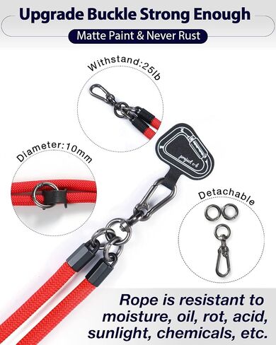 Cell Phone Lanyard ×1, Tether Tab ×2, Universal Adjustable Phone Strap, Crossbody, Neck Phone Lanyard, Rope Strap in Kuwait