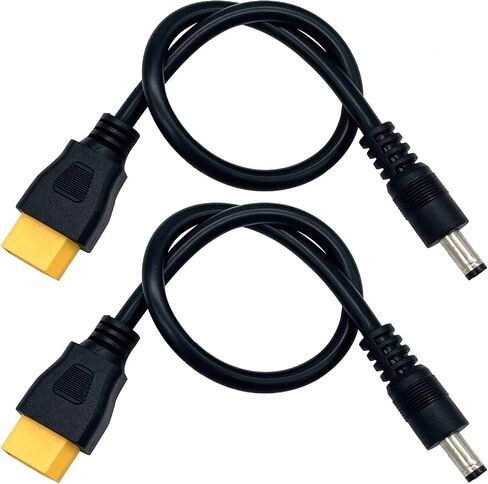 عبوتان من كابل الطاقة XT60 إلى DC5521، XT-60 ذكر إلى DC 5.5 مم × 2.1 مم سلك محول ذكر لنظارات FPV، إلخ in Kuwait