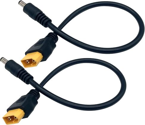 عبوتان من كابل الطاقة XT60 إلى DC5521، XT-60 ذكر إلى DC 5.5 مم × 2.1 مم سلك محول ذكر لنظارات FPV، إلخ in Kuwait