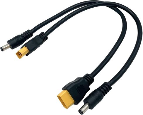 عبوتان من كابل الطاقة XT60 إلى DC5521، XT-60 ذكر إلى DC 5.5 مم × 2.1 مم سلك محول ذكر لنظارات FPV، إلخ in Kuwait