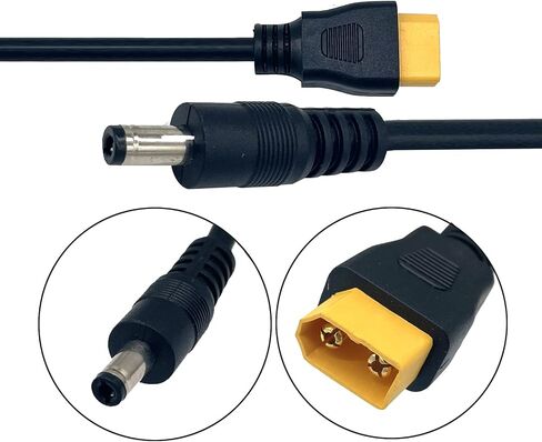 عبوتان من كابل الطاقة XT60 إلى DC5521، XT-60 ذكر إلى DC 5.5 مم × 2.1 مم سلك محول ذكر لنظارات FPV، إلخ in Kuwait