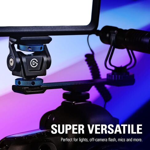 Elgato Cold Shoe - حامل خيط قابل للتعديل مقاس ¼ بوصة للأضواء، وفلاش خارج الكاميرا، والميكروفونات، متوافق مع Key Light Mini، وحوامل الإضاءة، والحوامل الثلاثية، مثالي لإنتاج استوديو الصور والفيديو in Kuwait