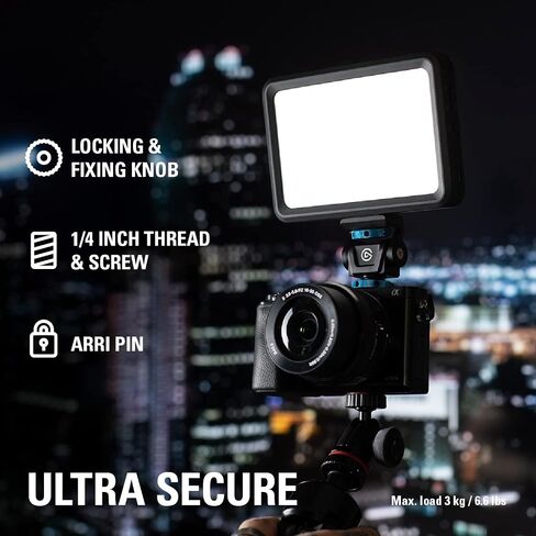 Elgato Cold Shoe – Adjustable ¼ inch Thread Mount for Lights, Off-Camera Flash, Microphones, Compatible with Key Light Mini, Light Stands, tripods, Perfect for Photo and Video Studio Production in Saudi Arabia