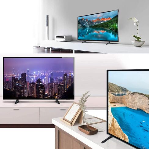 Universal TV Stand Base Replacement, Small Black TV Stand Mount, Portable TV Stand Legs TV Riser for Bedroom Living Room Corner, Compatible with Samsung Vizio LG Sony, Holes Distance 1.7-2.2 inch in Kuwait