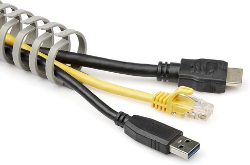 StarTech.com Flexible Cable Management Raceway Spine Vertebrae, 3/4"(20mm) W x 1/2"(14mm) H - 20"(0.5m) Length, Nylon 66 Network Cable/Power Cord Hider Kit, Wall Wire Duct System, UL Listed in Kuwait