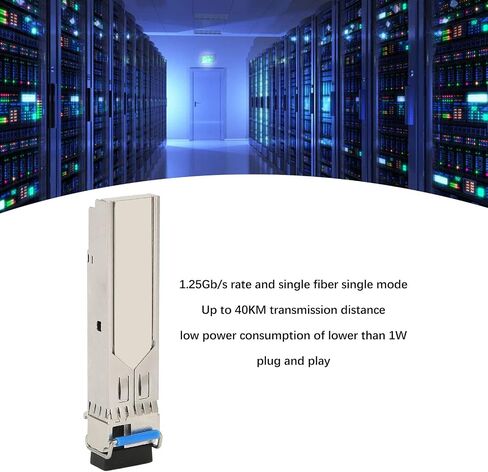Septpenta 1.25G SFP Transceiver, Using Lc Single Mode Fiber, 1.25Gbps High Speed Transmission, Support Plug and Play Hot Plug and DDM for Fiber Optic Switches Routers Network Adapters in Saudi Arabia