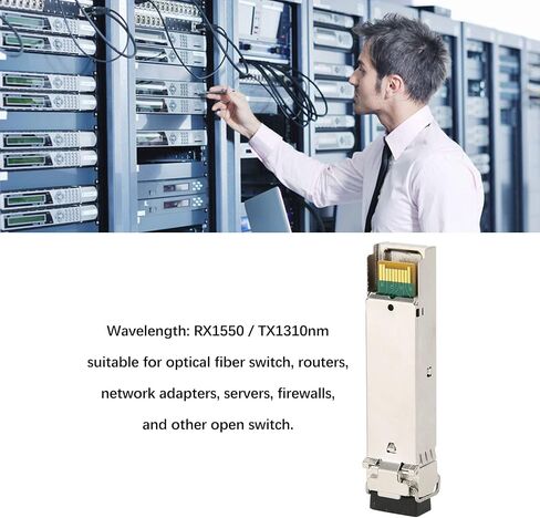 Septpenta 1.25G SFP Transceiver, Using Lc Single Mode Fiber, 1.25Gbps High Speed Transmission, Support Plug and Play Hot Plug and DDM for Fiber Optic Switches Routers Network Adapters in Saudi Arabia