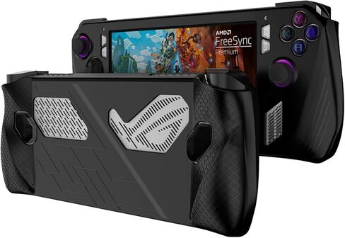 حافظة سيليكون Hounyoln لجهاز ROG Ally، غطاء حماية كامل مضاد للانزلاق وممتص للصدمات وغطاء مضاد للخدش يناسب Rog Ally (أسود (جراب سيليكون)) in Kuwait