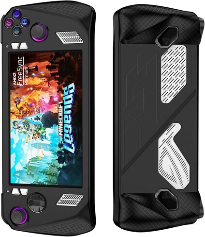 حافظة سيليكون Hounyoln لجهاز ROG Ally، غطاء حماية كامل مضاد للانزلاق وممتص للصدمات وغطاء مضاد للخدش يناسب Rog Ally (أسود (جراب سيليكون)) in Kuwait