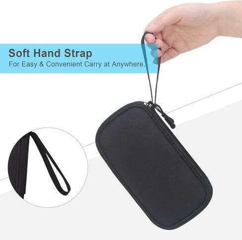 Lacdo Electronic Organizer, Travel Cable Organizer Bag Pouch Tech Electronic Accessories Carry Case Portable Double Layer Charger Case for Cable, Cord, Charger, Phone, Earphone, Power Bank, Azure Blue in Saudi Arabia
