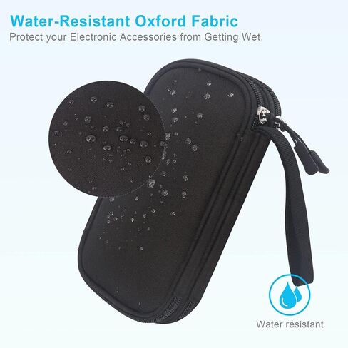 Lacdo Electronic Organizer, Travel Cable Organizer Bag Pouch Tech Electronic Accessories Carry Case Portable Double Layer Charger Case for Cable, Cord, Charger, Phone, Earphone, Power Bank, Azure Blue in Saudi Arabia