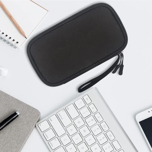 Lacdo Electronic Organizer, Travel Cable Organizer Bag Pouch Tech Electronic Accessories Carry Case Portable Double Layer Charger Case for Cable, Cord, Charger, Phone, Earphone, Power Bank, Azure Blue in Saudi Arabia
