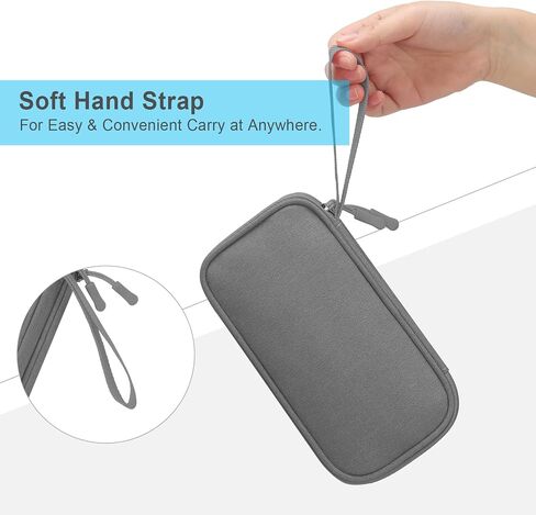 Lacdo Electronic Organizer, Travel Cable Organizer Bag Pouch Tech Electronic Accessories Carry Case Portable Double Layer Charger Case for Cable, Cord, Charger, Phone, Earphone, Power Bank, Azure Blue in Saudi Arabia